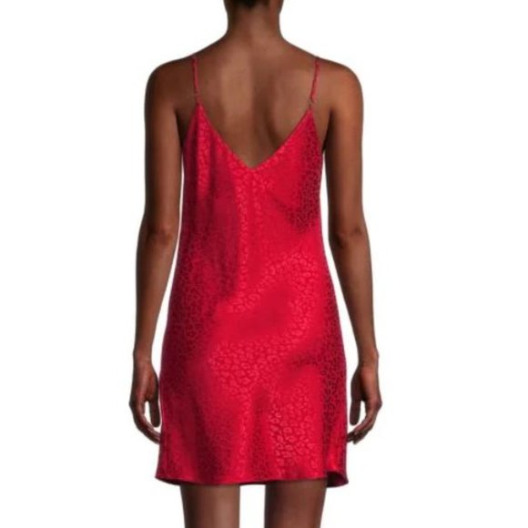 Leopard Satin Mini Slip Dress - Picture 2 of 3